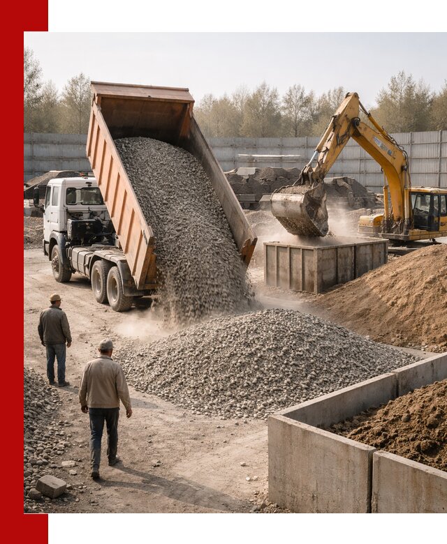 Доставка нерудных материалов с погрузкой и разгрузкой в Осинниках