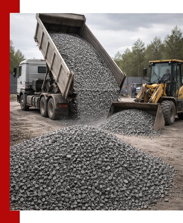Доставка и продажа щебня гранитного в Осинниках