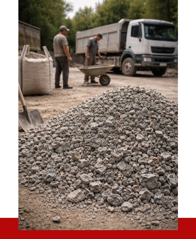 Гранитный щебень фракция 20-40 в Осинниках от 3280 руб. ПРОНЕРУДСнн