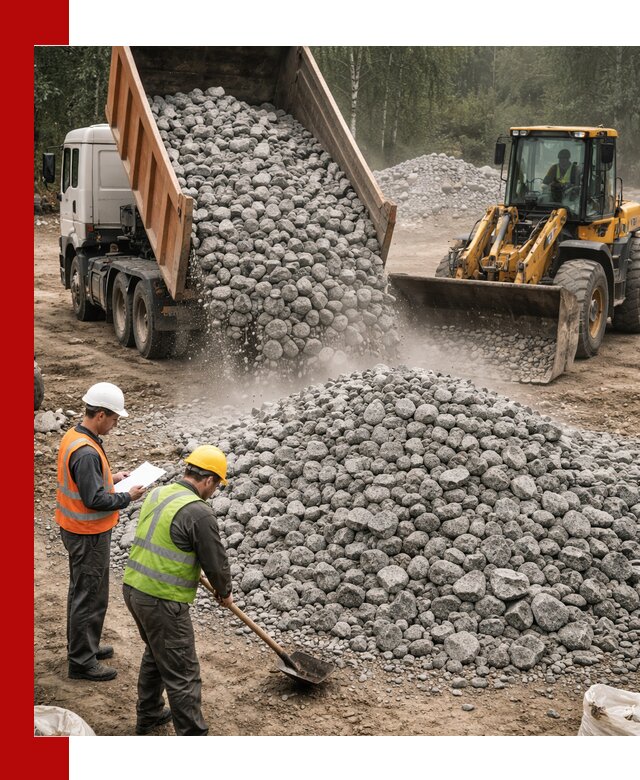 Гранитный щебень фракция 70-150 доставка в Осинниках