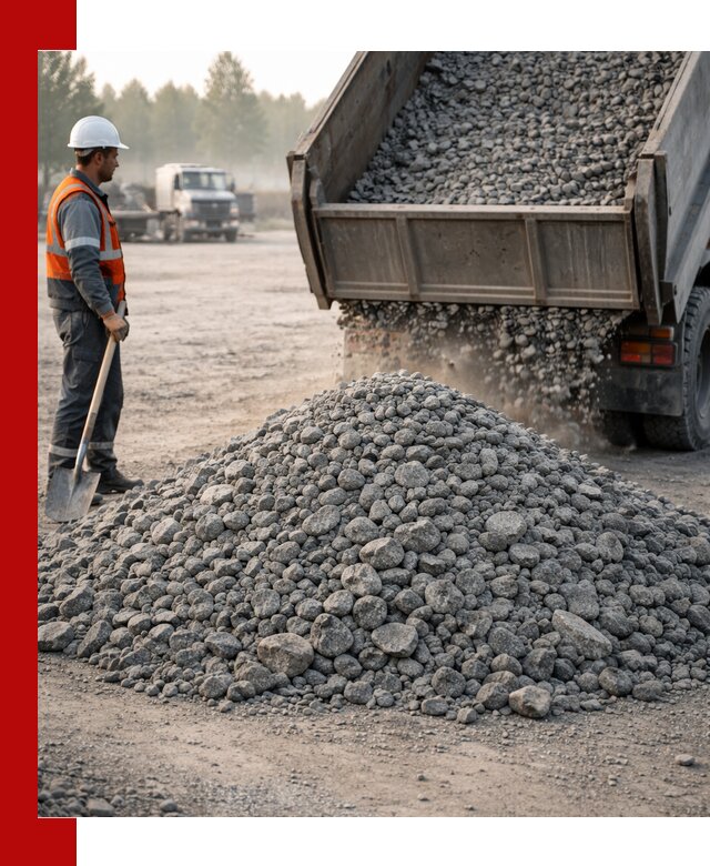 Гранитный щебень фракции 100–201 для строительства в Осинниках