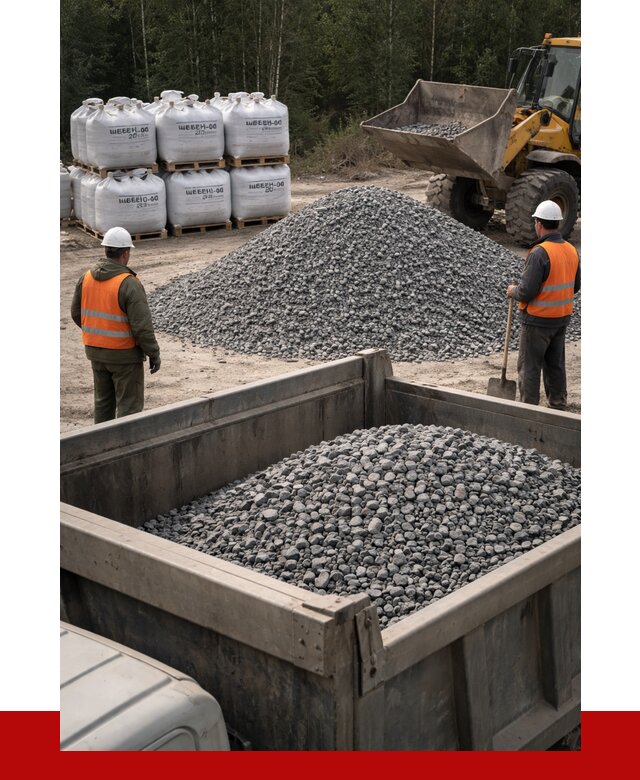 Щебень габбро диабаз 20-40 в Осинниках от 3485 руб. | ПРОНЕРУДСнн