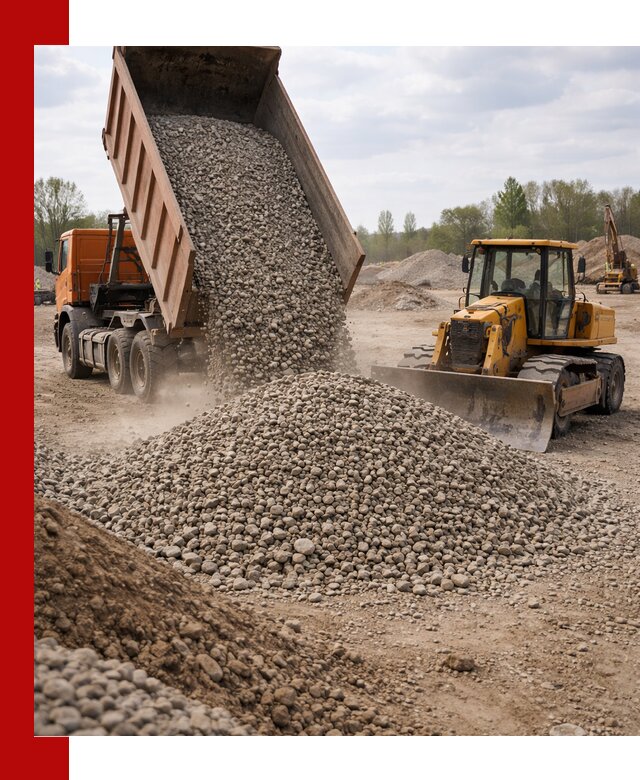 Доставка гравийного щебня фракции 40-70 в Осинниках
