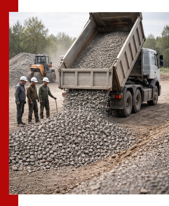 Доставка гравийного щебня фракции 70-120 в Осинниках
