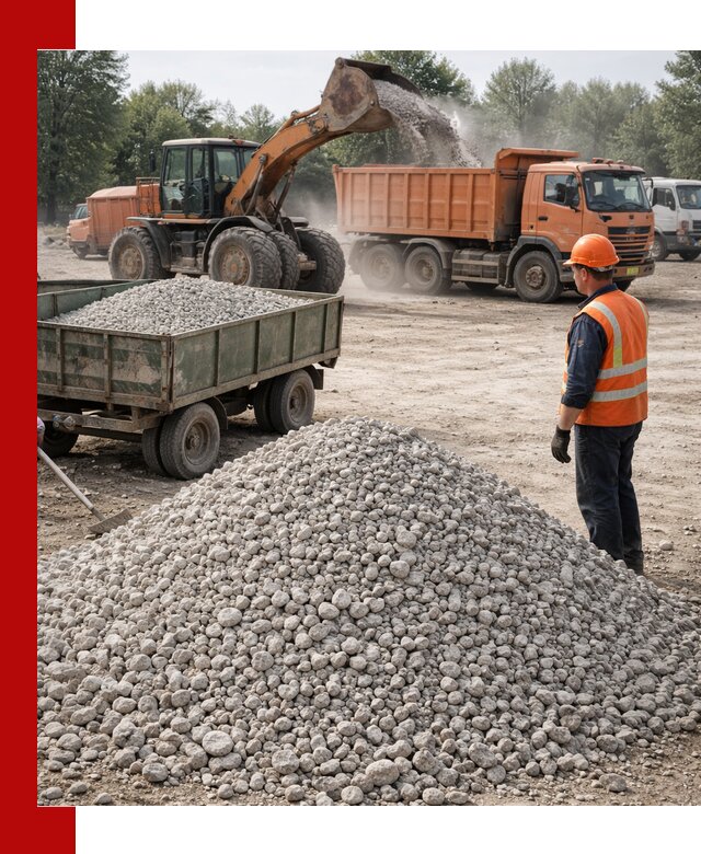 Доставка известнякового щебня фракция 20–40 в Осинниках