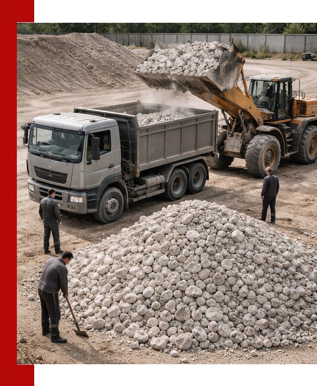 Известняковый щебень фракция 70–150 с доставкой в Осинниках