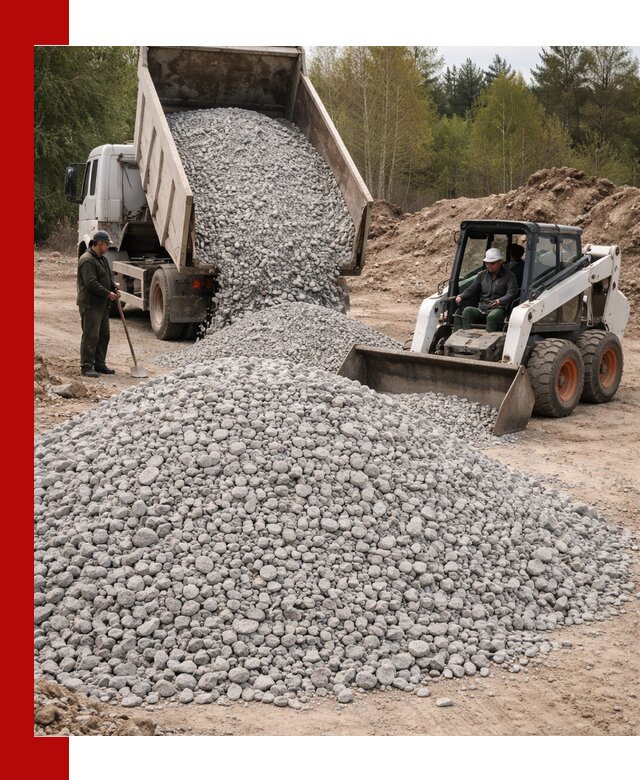 Доставка доломитового щебня в Осинниках напрямую от карьера