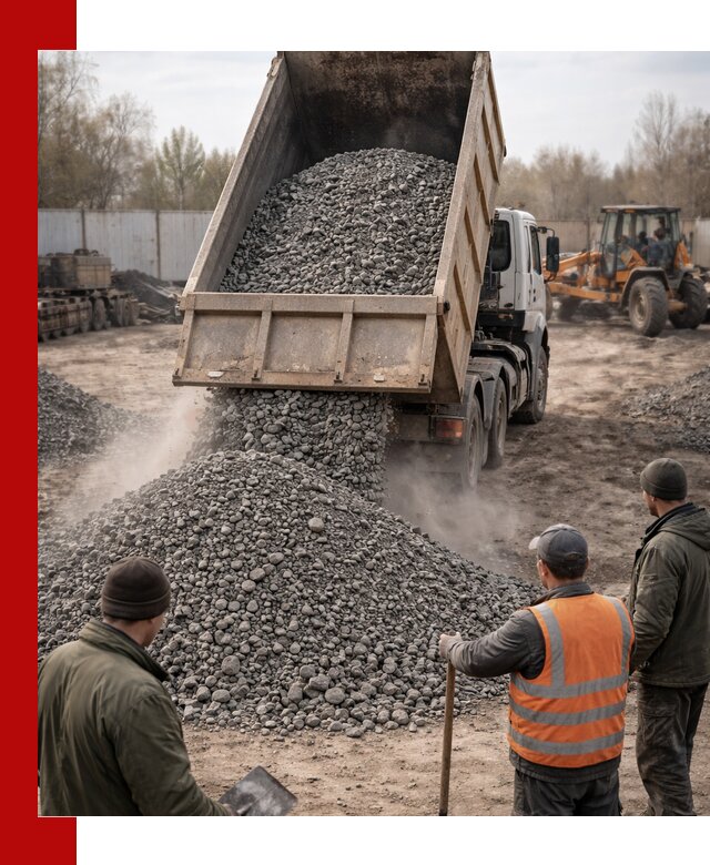 Доставка шлакового щебня в удобные сроки по выгодной цене в Осинниках
