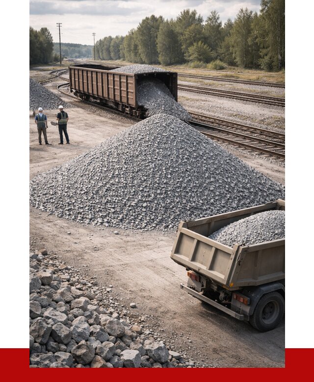 Железнодорожный щебень 20-60 в Осинниках от 1743 р. | ПРОНЕРУДСнн