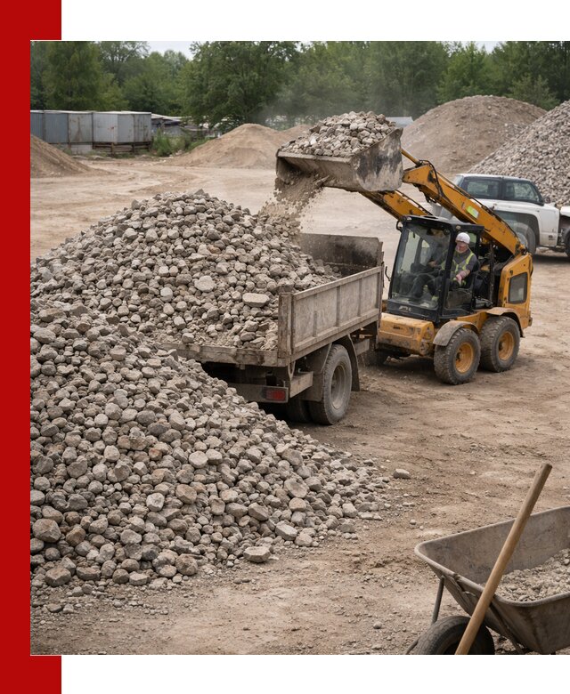 Доставка вторичного щебня в Осинниках для строительных работ