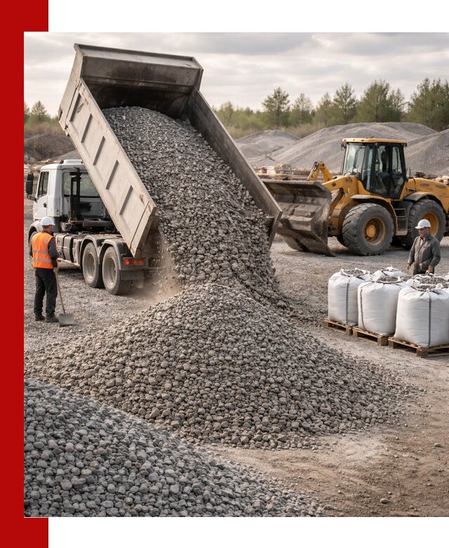 Бетонный щебень фракция 5–20 с доставкой в Осинниках