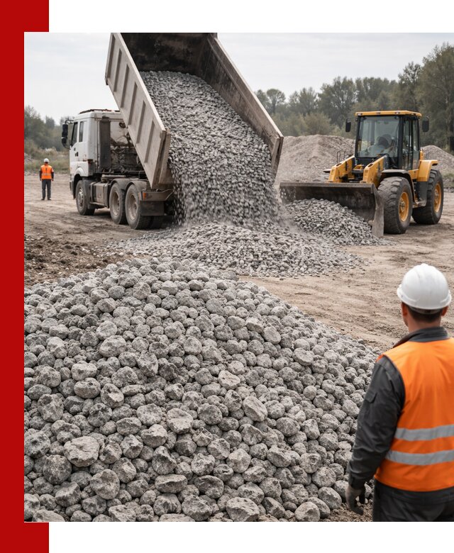 Доставка бетонного щебня фракции 20-40 в Осинниках