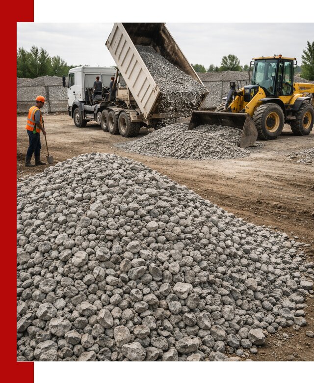 Доставка бетонного щебня фракции 40-70 в Осинниках