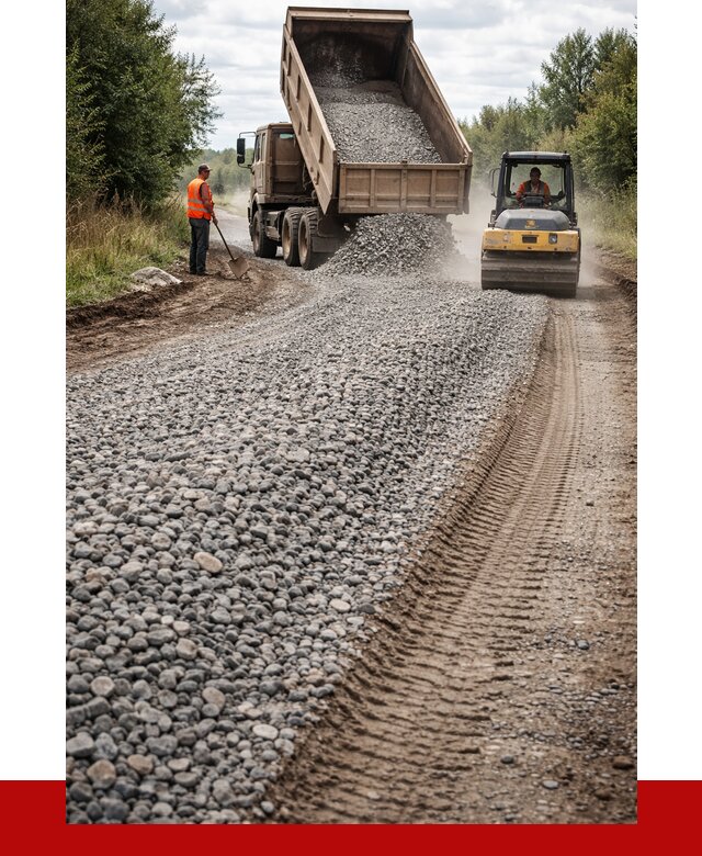 Щебень для отсыпки дороги в Осинниках от 2768 р. ПРОНЕРУДСнн