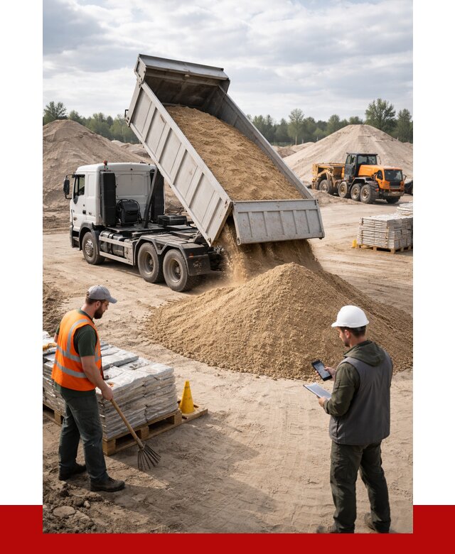 Карьерный песок с доставкой в Осинниках от 3690 р. ПРОНЕРУДСнн