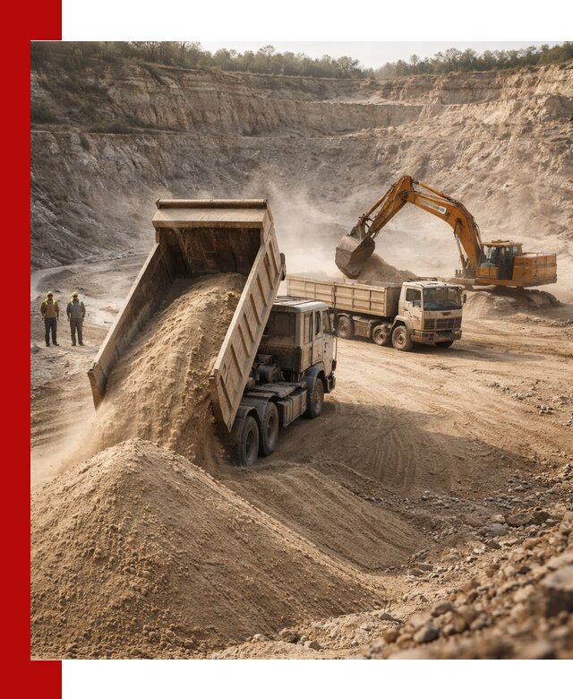 Карьерный песок навалом с доставкой в Осинниках