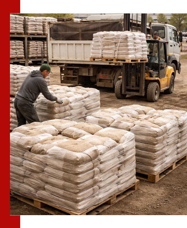 Карьерный песок в мешках с доставкой в Осинниках