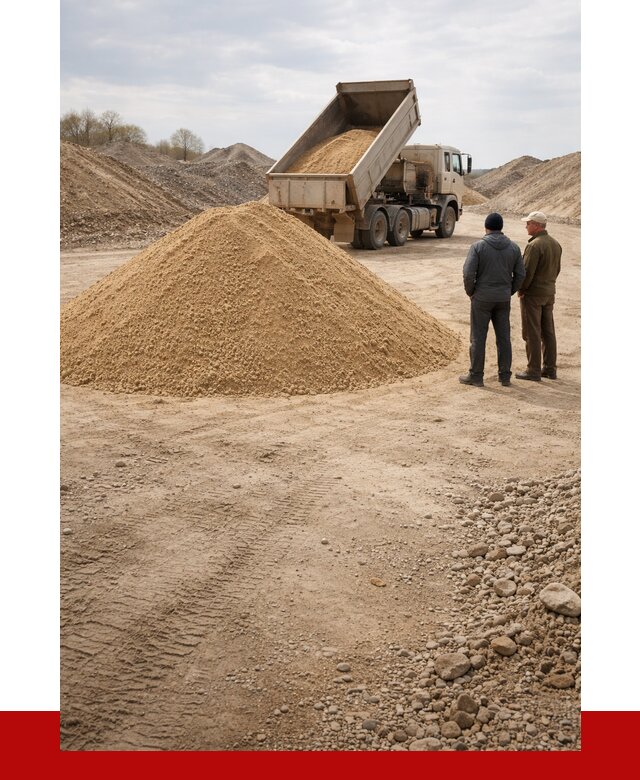 Карьерный песок крупнозернистый в Осинниках от 8713 р | ПРОНЕРУДСнн