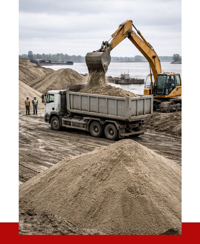 Купить речной песок навалом в Осинниках от 1845 р., ПРОНЕРУДСнн