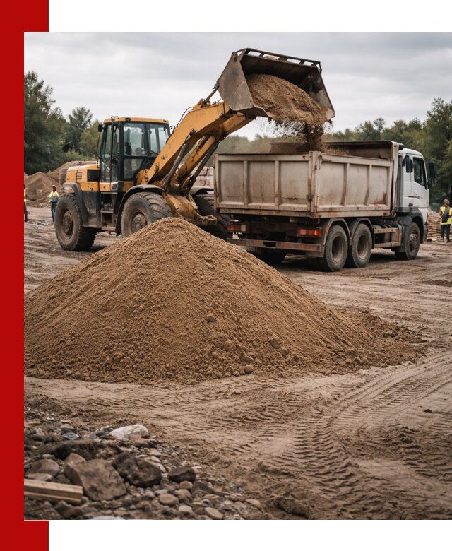 Доставка речного песка навалом в Осинниках быстро и выгодно
