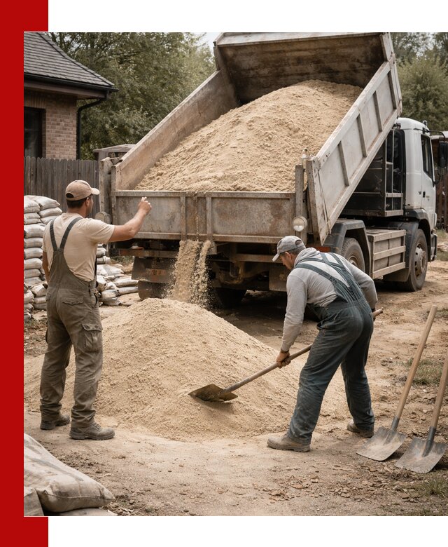 Песок для штукатурки с доставкой в Осинниках качественный и чистый