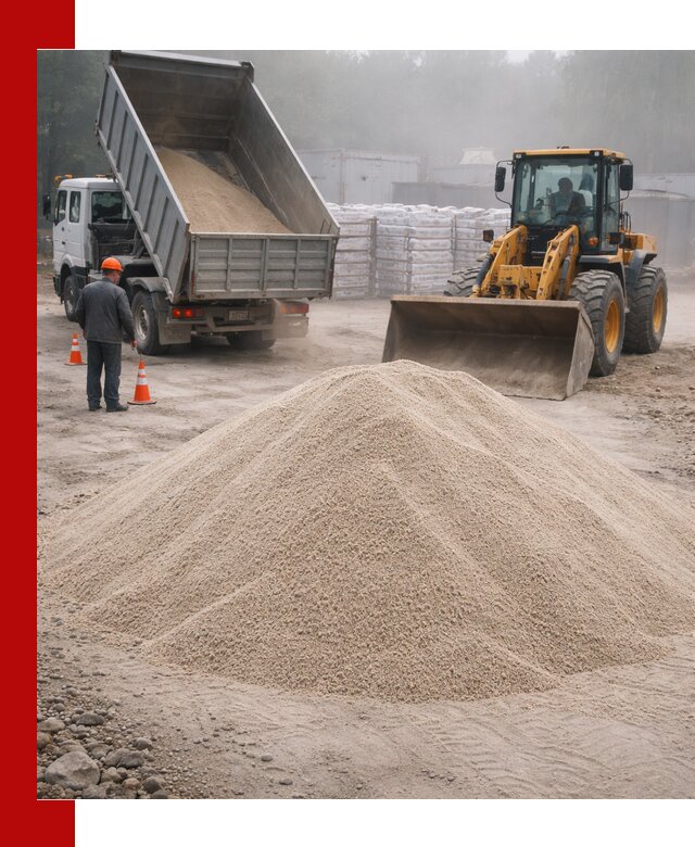 Кварцевый песок фракция 0–8 для стройработ в Осинниках
