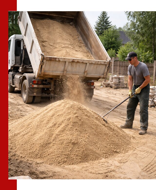 Доставка сухого песка самосвалами в Осинниках