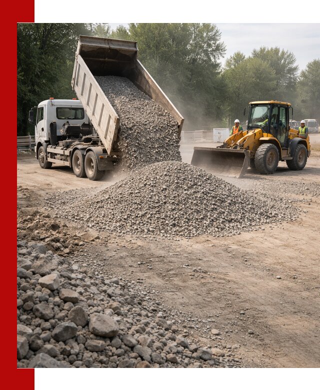 Гравий фракция 5–20 доставка в Осинниках оптом и в розницу