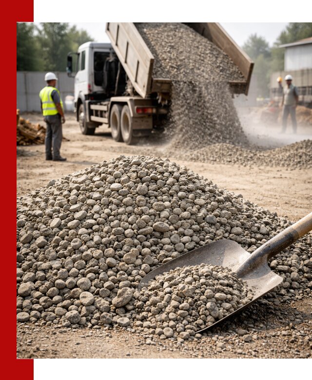 Доставка гравия фракции 20-40 в Осинниках с самосвалами