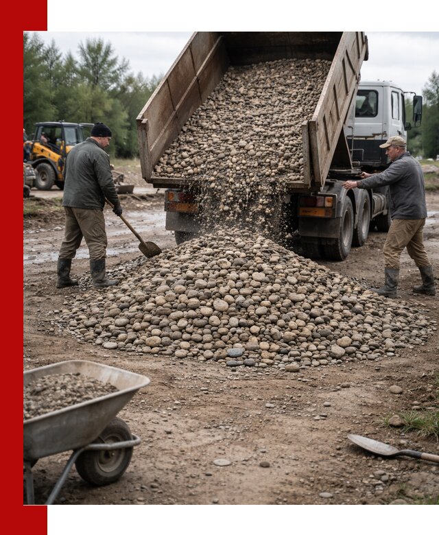 Доставка гальки речной оптом и в розницу в Осинниках
