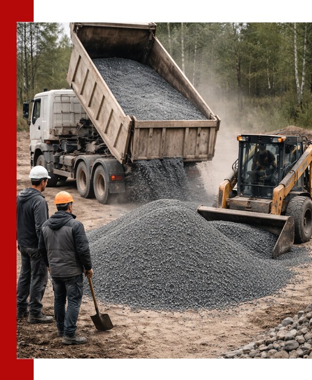 Гранитный отсев 0-5 с доставкой и разгрузкой в Осинниках