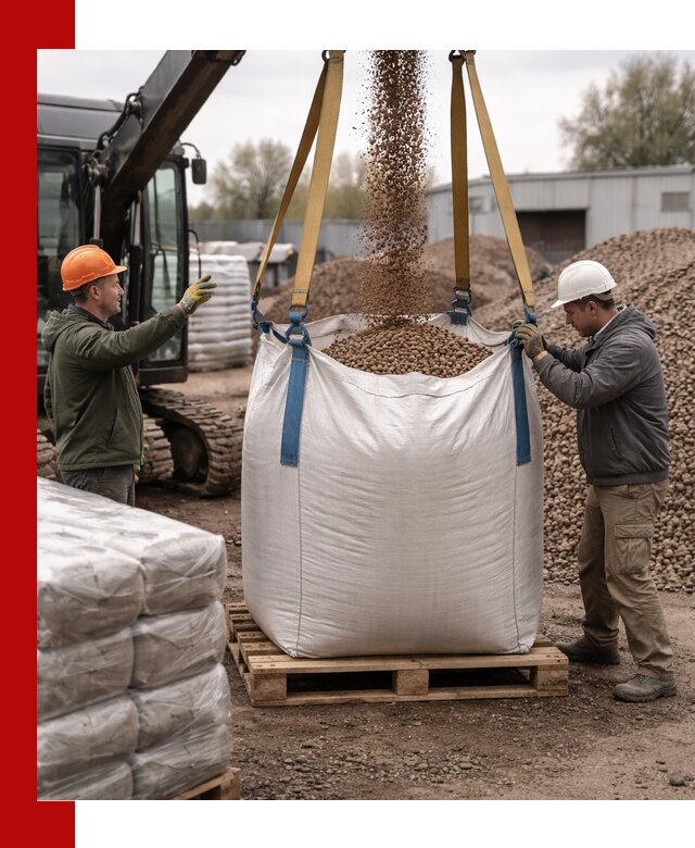 Керамзит в биг-бегах с доставкой в Осинниках