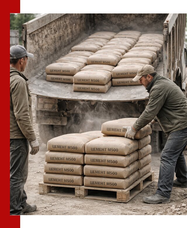 Цемент М500 с доставкой самосвалом в Осинниках