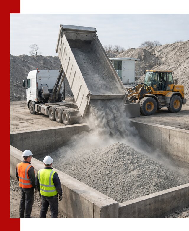 Доставка цемента навалом в Осинниках крупными партиями