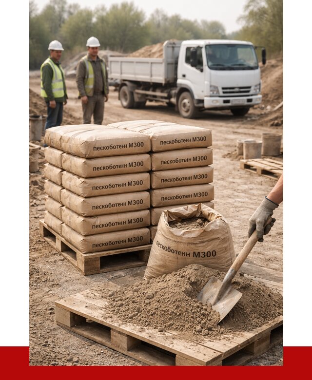 Пескобетон М300 в Осинниках с доставкой от 4767 р. за куб | ПРОНЕРУДСнн