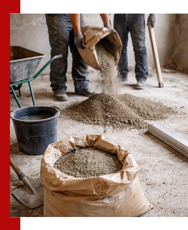 Доставка сухой смеси для стяжки в Осинниках