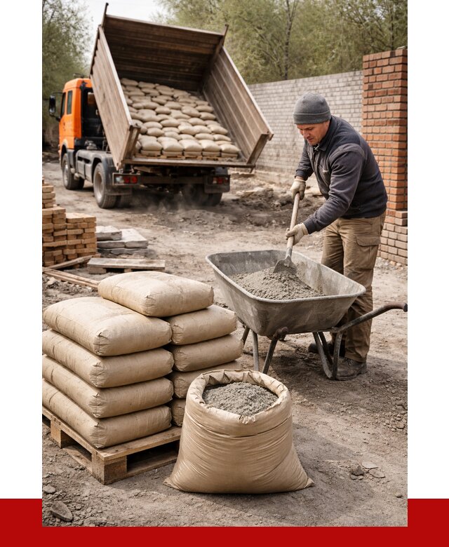 Купить сухую смесь для кладки в Осинниках от 1230 р. | ПРОНЕРУДСнн