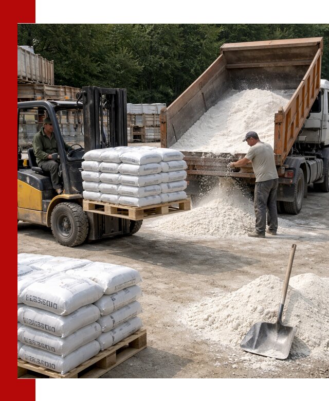 Доставка строительной извести оптом и в розницу в Осинниках