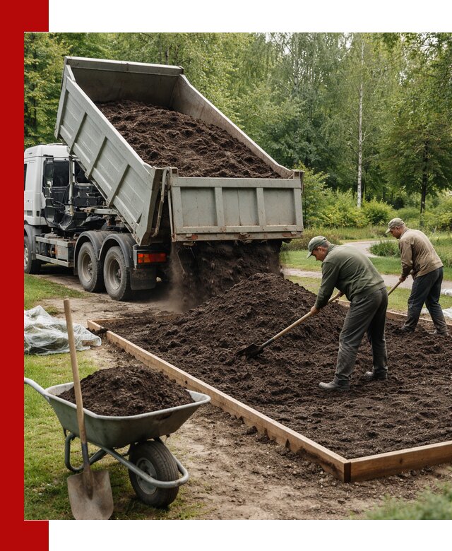 Доставка грунта для озеленения и благоустройства в Осинниках