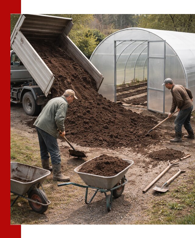 Грунт для теплицы с доставкой в Осинниках — плодородный субстрат под растения