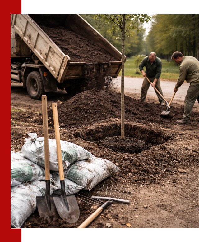 Грунт для посадки деревьев в Осинниках — доставка и подготовка почвы