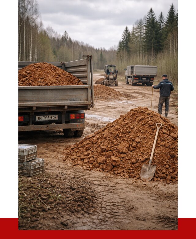 Глина и суглинки в Осинниках от 4613 р. за куб | ПРОНЕРУДСнн