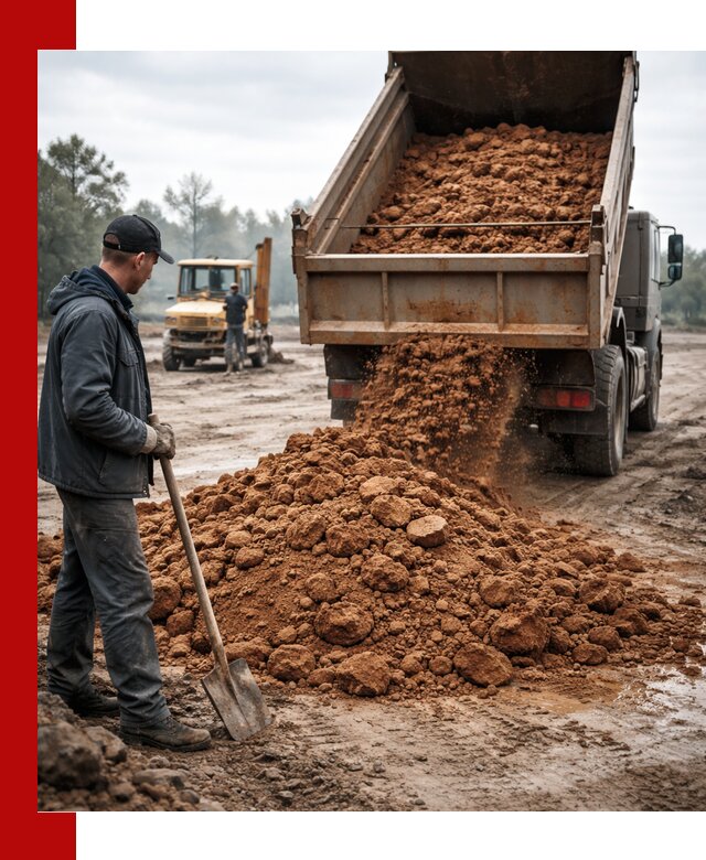Глина для засыпки в Осинниках с доставкой самосвалами