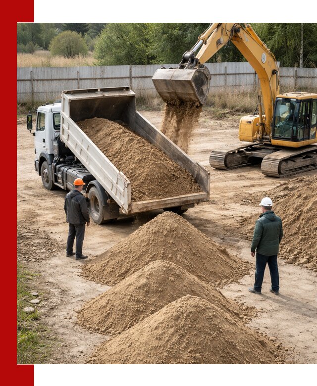 Доставка супеси вагонными и автопартиями в Осинниках