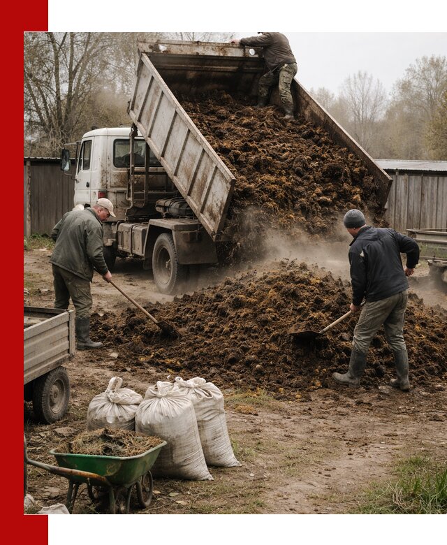 Доставка коровьего навоза самосвалом в Осинниках