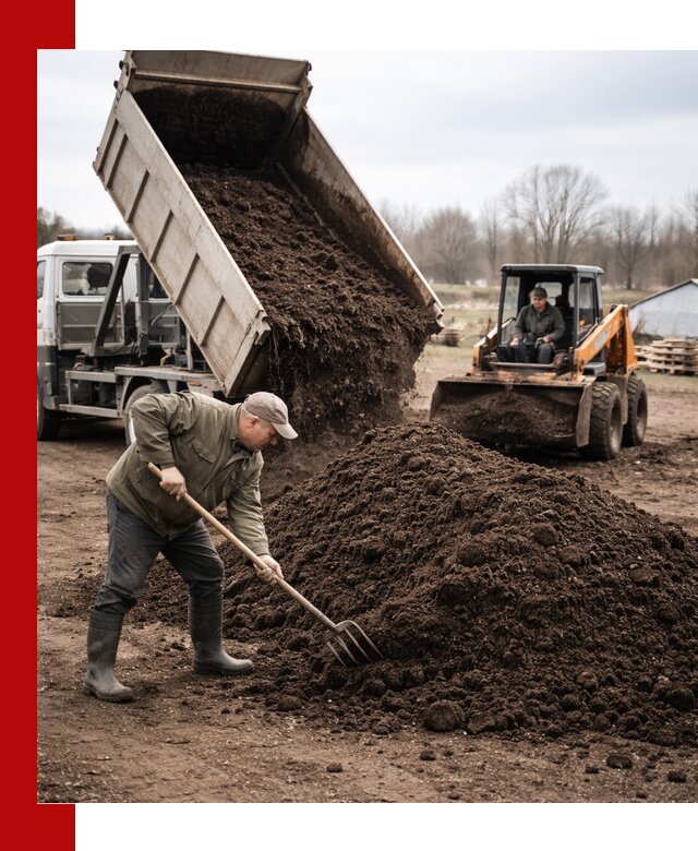 Доставка и продажа перегноя в Осинниках быстро и дешево