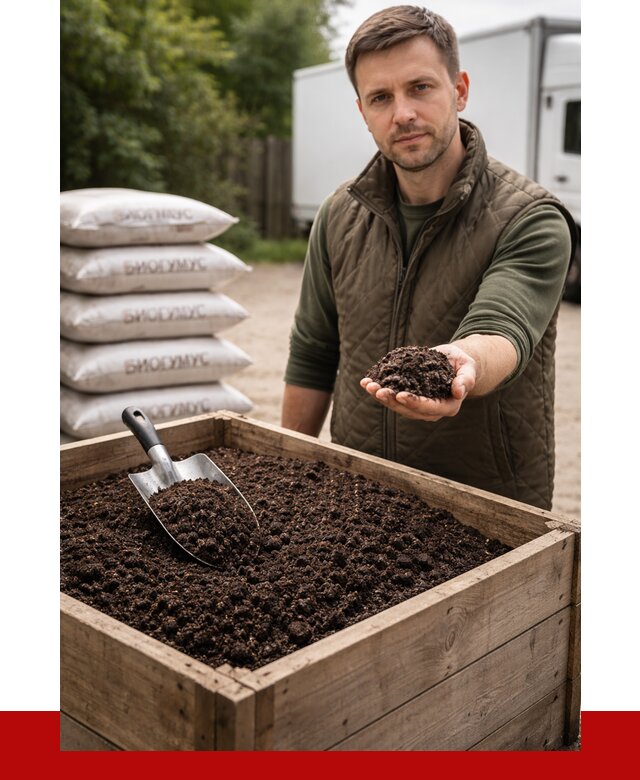 Купить биогумус в Осинниках с доставкой от 8713 р. за куб | ПРОНЕРУДСнн