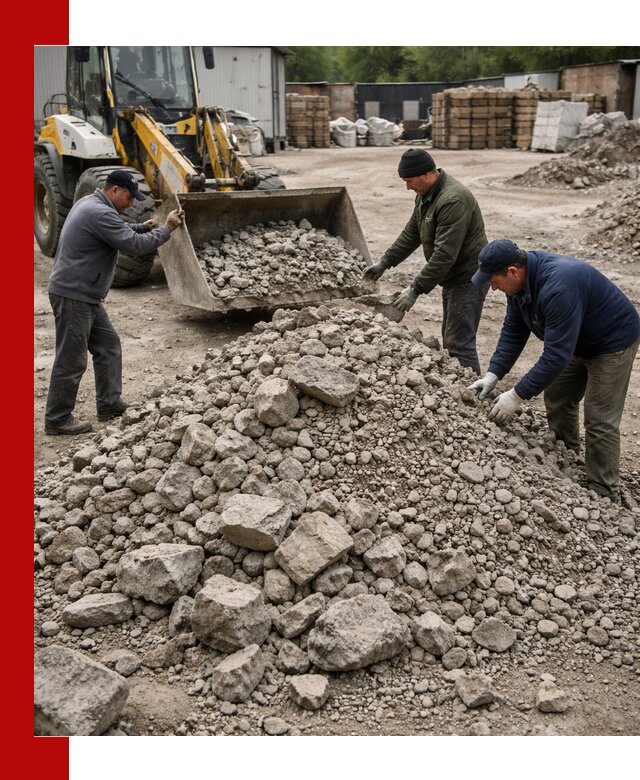 Демонтаж и вывоз бой бетона в Осинниках