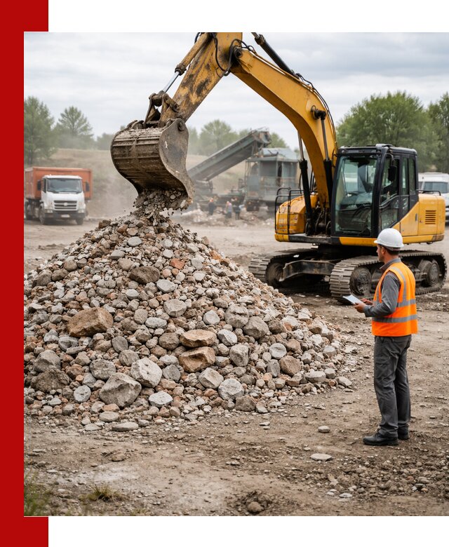 Доставка и вывоз строительного боя в Осинниках