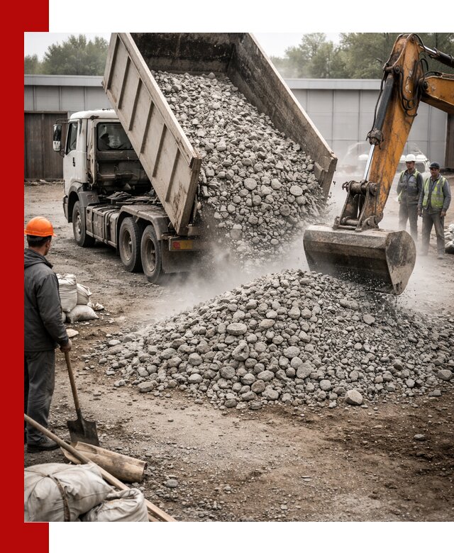Доставка дробленого бетона в Осинниках оптом и в розницу